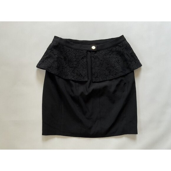 Guess Women's Lace Skirt In Black With Lace Attachment Size 2 - Picture 3 of 8